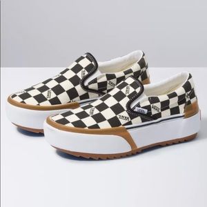 Vans Slip On Stacked Checkerboard, Size 7.5